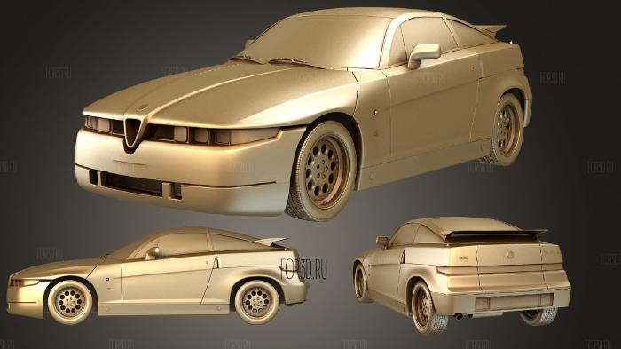 Alfa Romeo SZ 1989 stl model for CNC